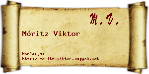 Móritz Viktor névjegykártya