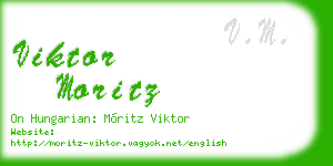 viktor moritz business card